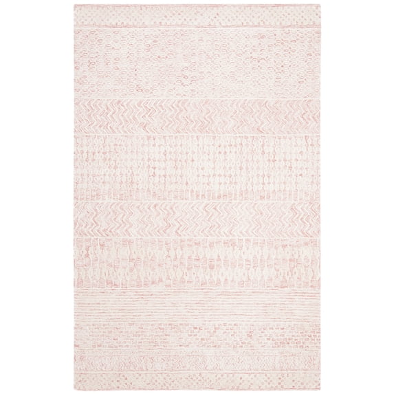 SAFAVIEH Glamour Andreas Geometric Area Rug, Light Pink/Ivory, 5' x 8'