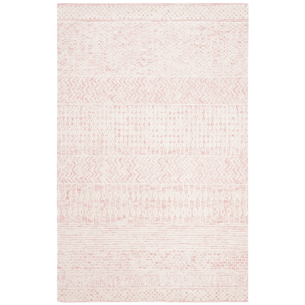 SAFAVIEH Glamour Andreas Geometric Area Rug, Light Pink/Ivory, 8' x 10'