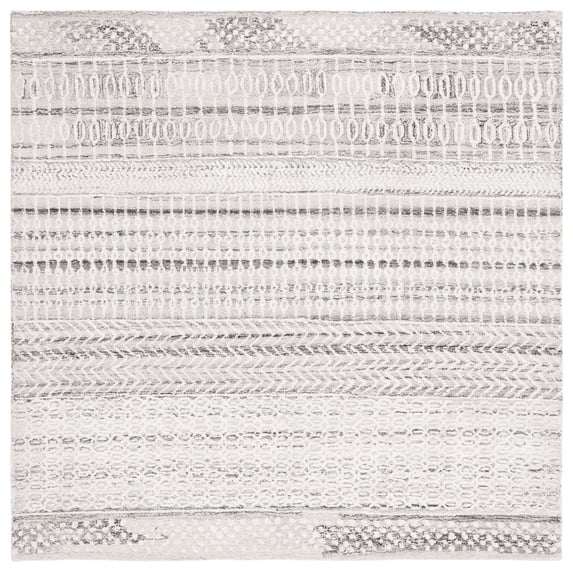 SAFAVIEH Glamour Andreas Geometric Area Rug, Natural/Ivory, 6' x 6' Square