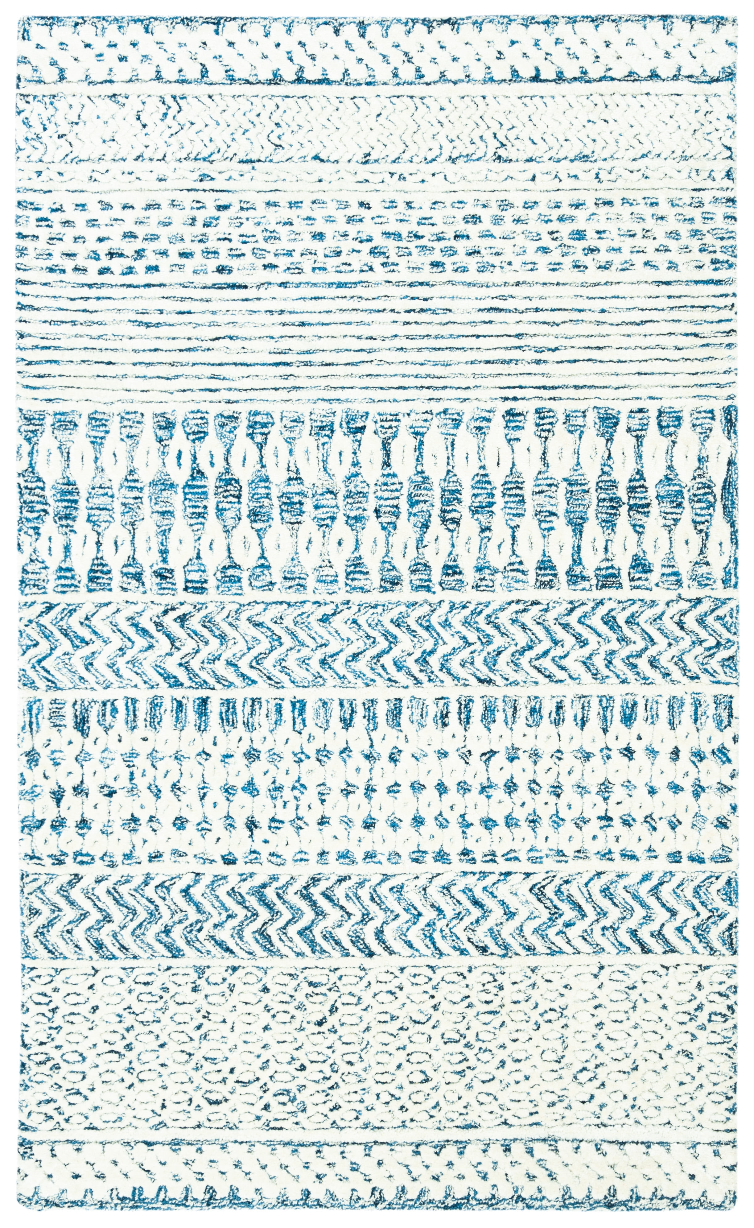 SAFAVIEH Glamour Andreas Geometric Area Rug, Navy/Ivory, 2'3" x 4'