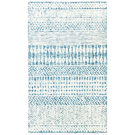 SAFAVIEH Glamour Andreas Geometric Area Rug, Navy/Ivory, 2'3" x 4'