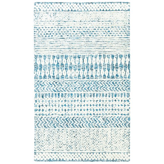 SAFAVIEH Glamour Andreas Geometric Area Rug, Navy/Ivory, 2' x 3'