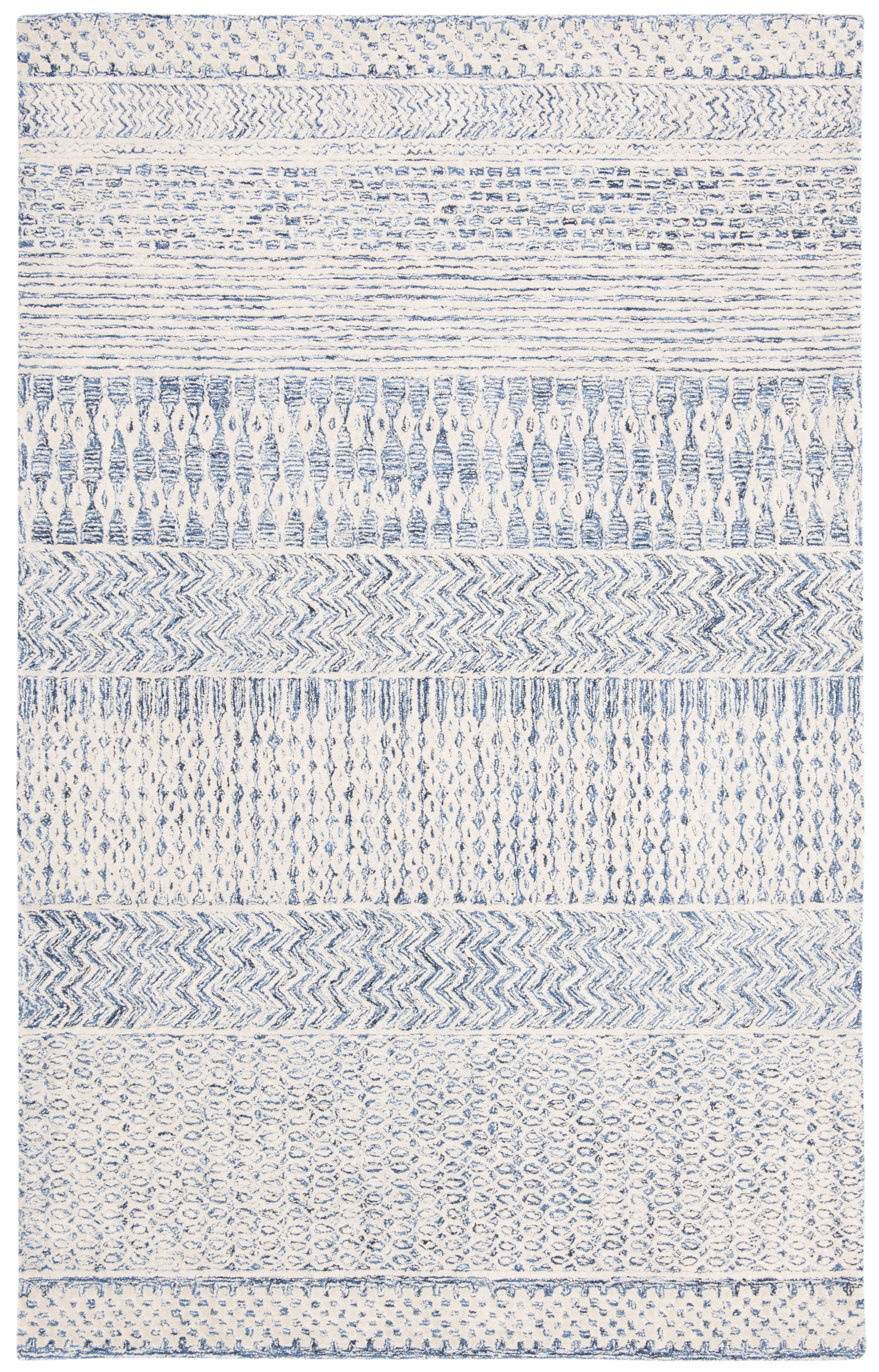 SAFAVIEH Glamour Andreas Geometric Area Rug, Navy/Ivory, 9' x 12'