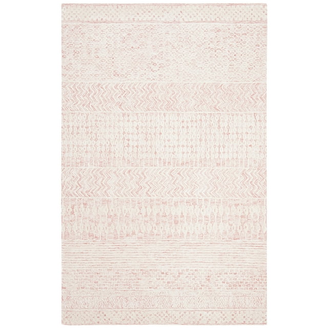 SAFAVIEH Glamour Andreas Geometric Aztec Runner Rug, Light Pink/Ivory, 2'3" x 8'
