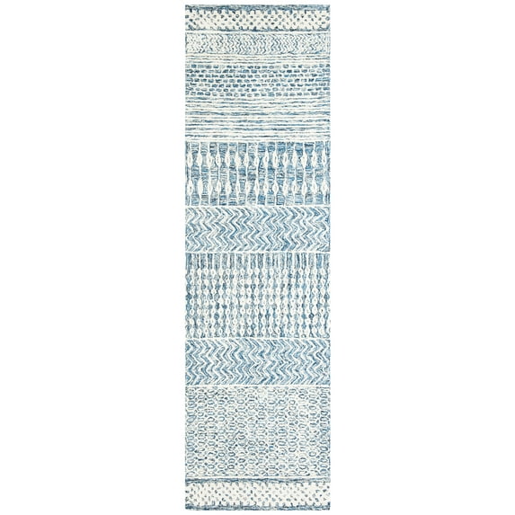 SAFAVIEH Glamour Andreas Geometric Runner Rug, Navy/Ivory, 2'3" x 14'