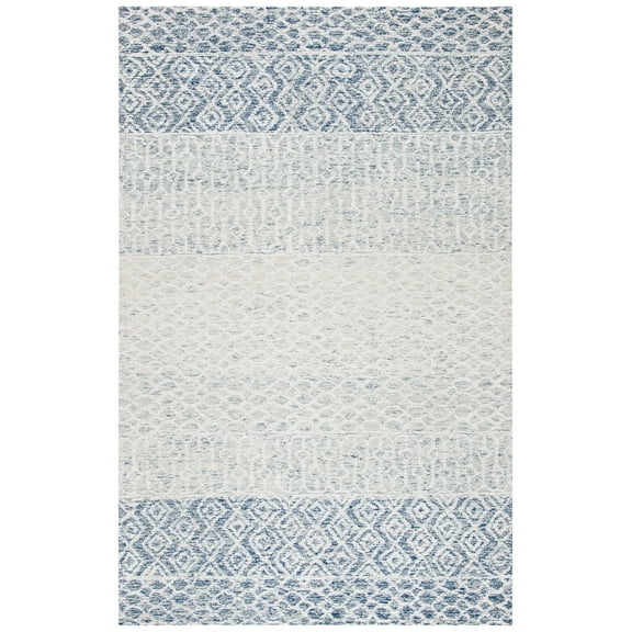 SAFAVIEH Glamour Anson Geometric Area Rug, Blue/Ivory, 4' x 6'