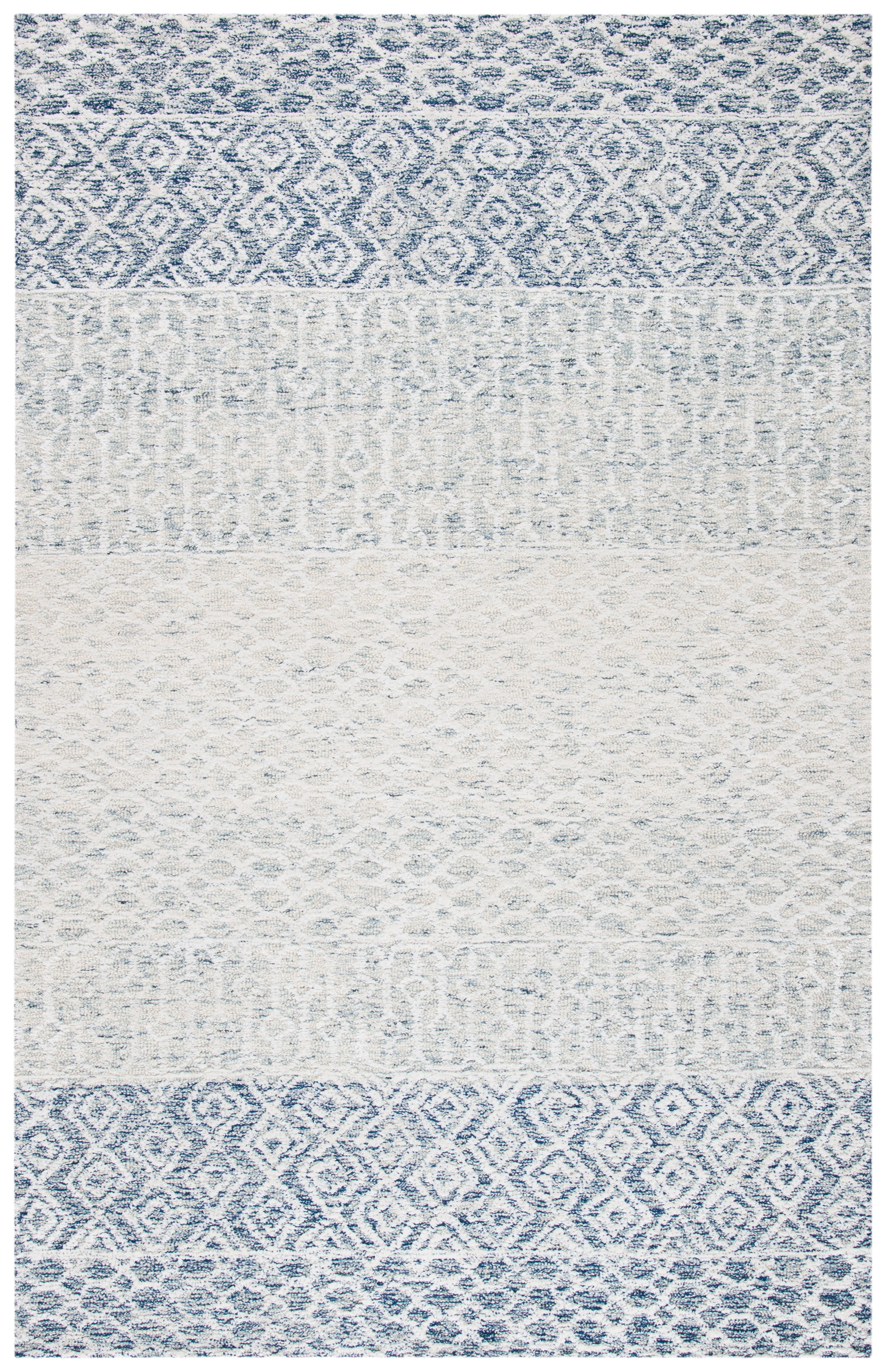 SAFAVIEH Glamour Anson Geometric Area Rug, Blue/Ivory, 8' x 10'