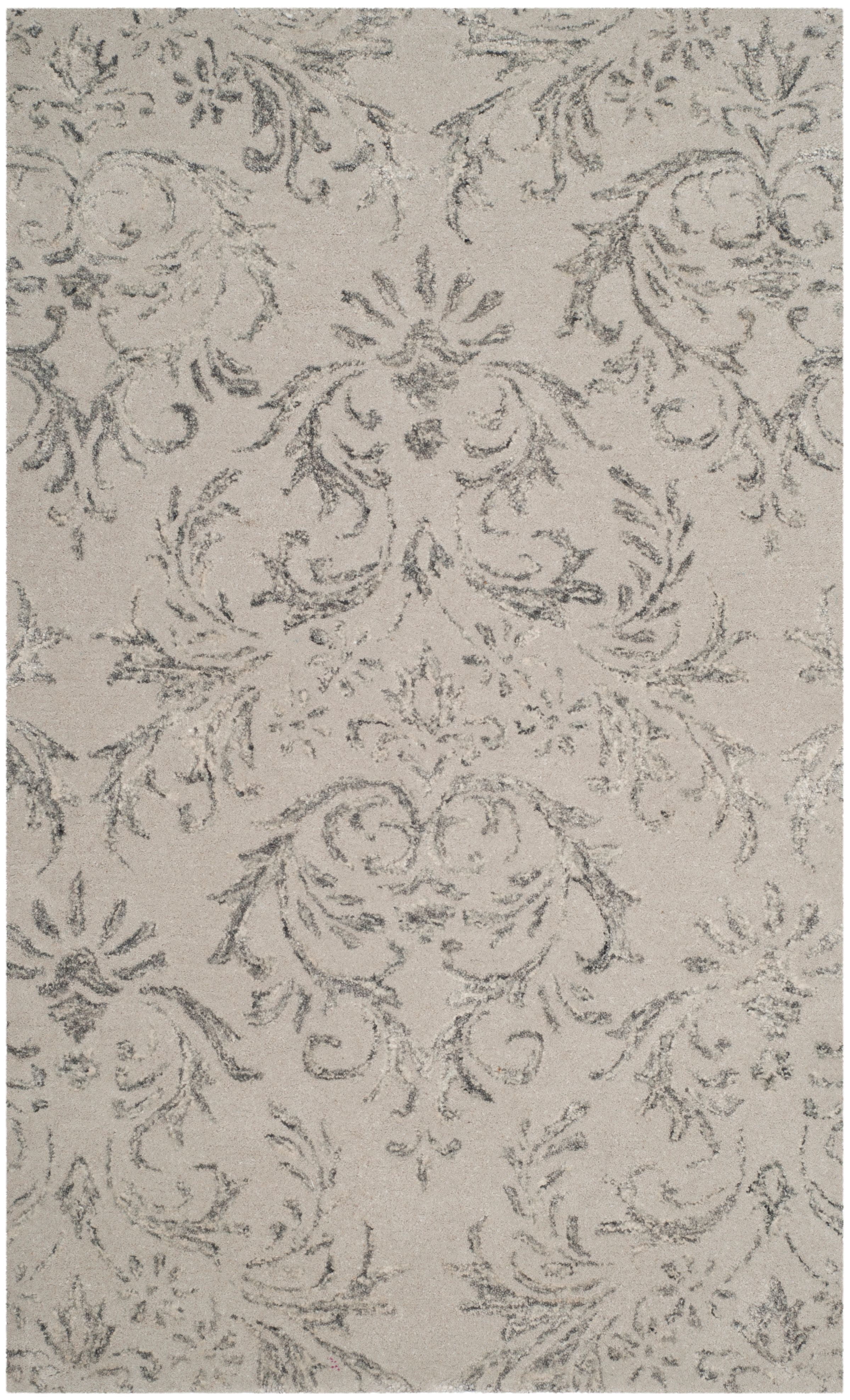 SAFAVIEH Glamour Blanca Damask Area Rug, Grey, 3' x 5'