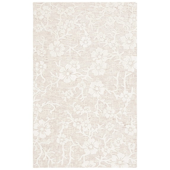 SAFAVIEH Glamour Braylon Abstract Area Rug, Beige/Ivory, 4' x 6'