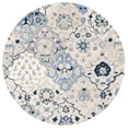 thumbnail image 1 of SAFAVIEH Glamour Charmaine Floral Wool Area Rug, Beige/Blue, 4' x 4' Round, 1 of 10