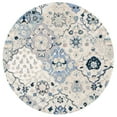 thumbnail image 1 of SAFAVIEH Glamour Charmaine Floral Wool Area Rug, Beige/Blue, 8' x 8' Round, 1 of 7