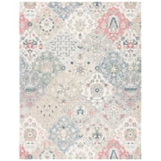 SAFAVIEH Glamour Charmaine Floral Wool Area Rug, Ivory/Red, 8' x 10'