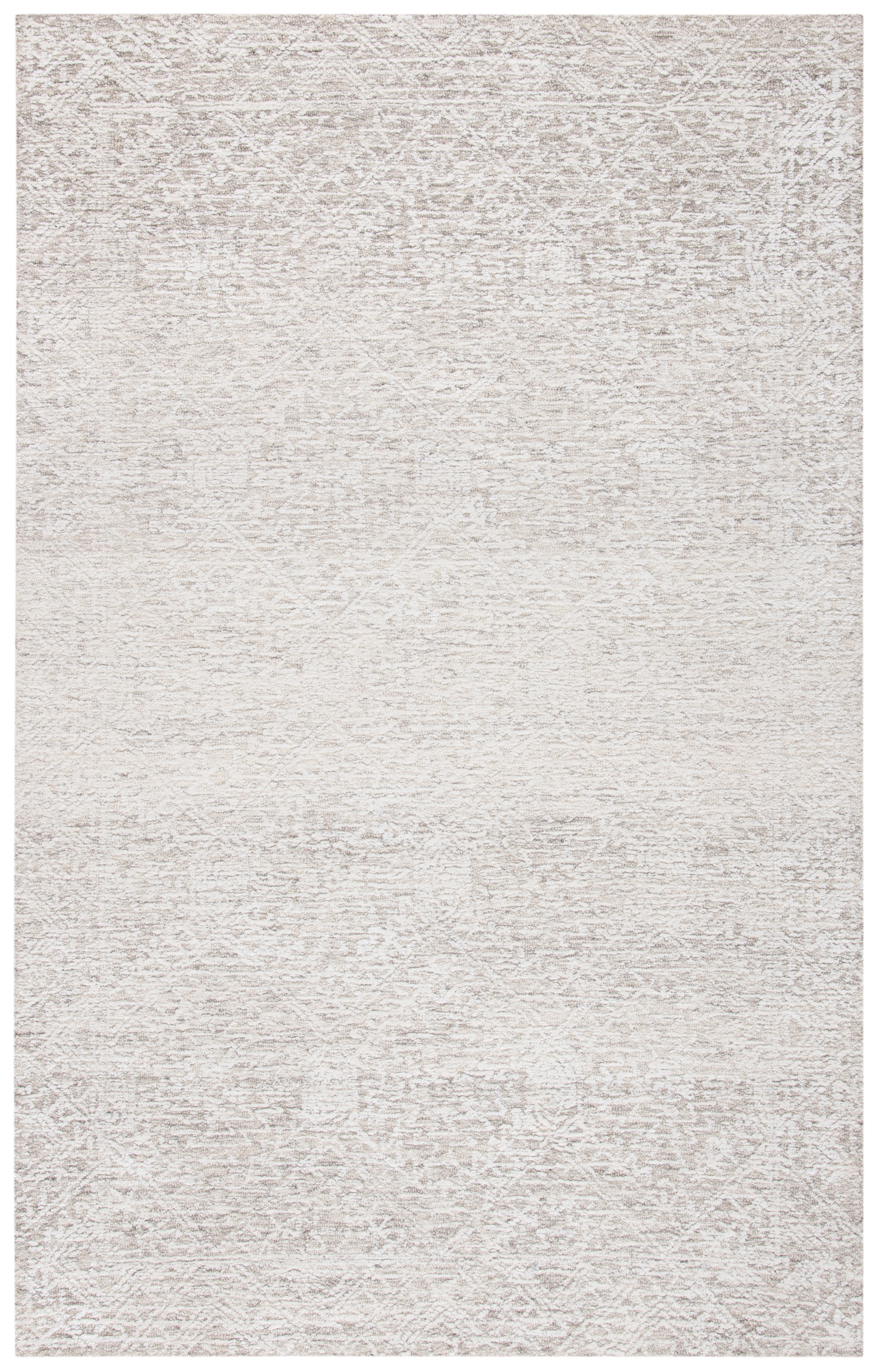 Beige Hand-Tufted Wool and Viscose 4' x 6' Area Rug