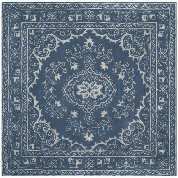 SAFAVIEH Glamour Collection GLM533B Handmade Blue Rug