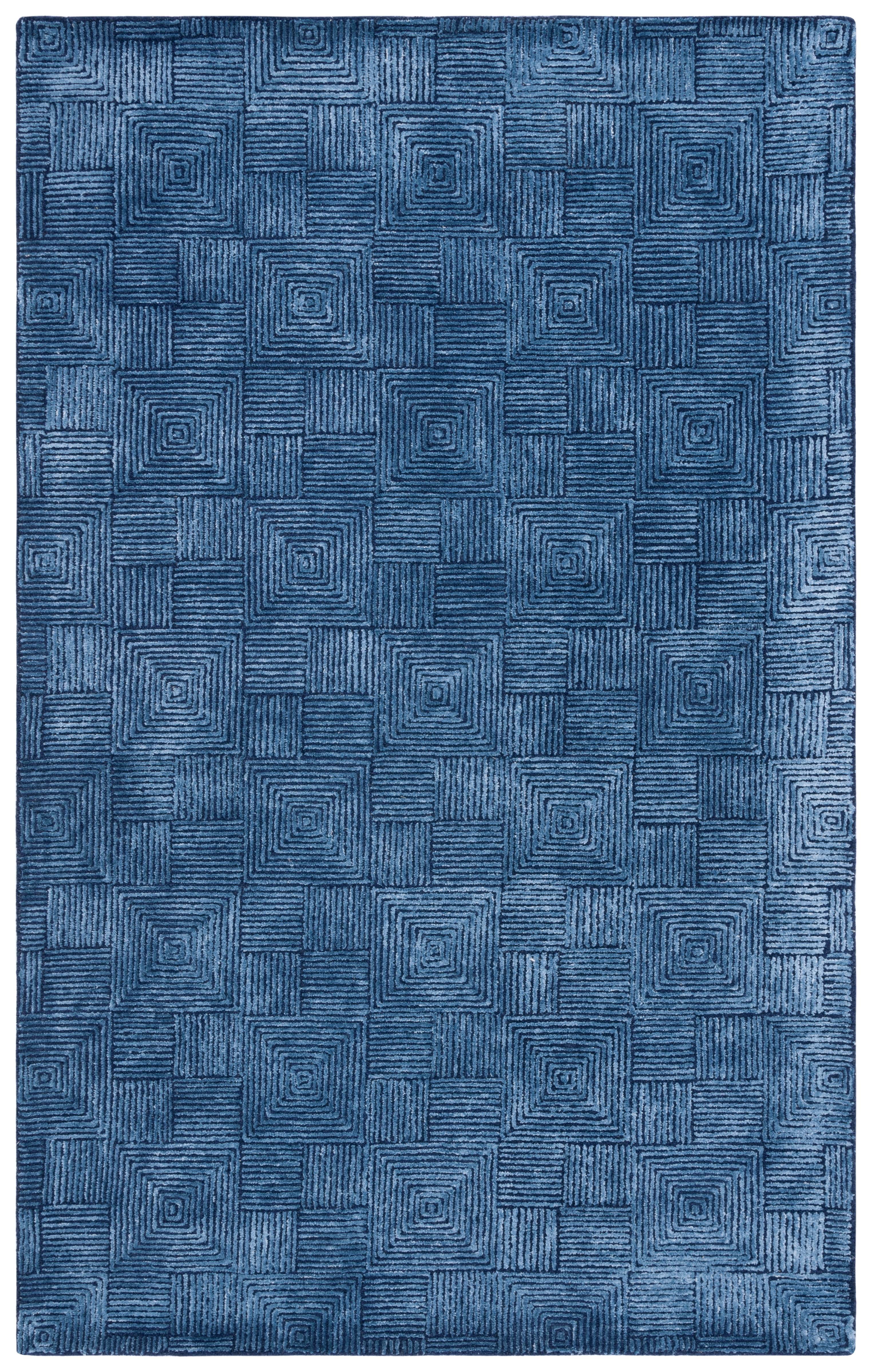 SAFAVIEH Glamour Damhan Geometric Area Rug, Navy, 5' x 8'