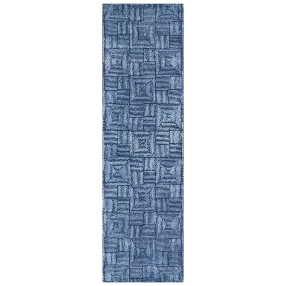 SAFAVIEH Glamour Damhan Geometric Runner Rug, Navy, 2'3" x 8'