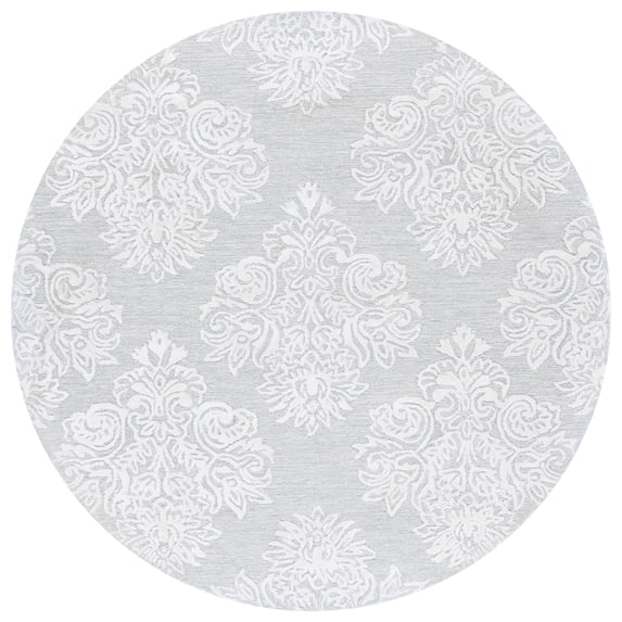 SAFAVIEH Glamour Dedan Floral Area Rug, Light Blue/Ivory, 6' x 6' Round