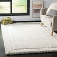 thumbnail image 1 of Safavieh Glamour Douglas Solid Shag Area Rug, Ivory, 6' x 6' Square, 1 of 10