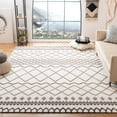thumbnail image 1 of SAFAVIEH Glamour Drew Geometric Chevron Wool Area Rug, Ivory/Grey, 4' x 6', 1 of 5