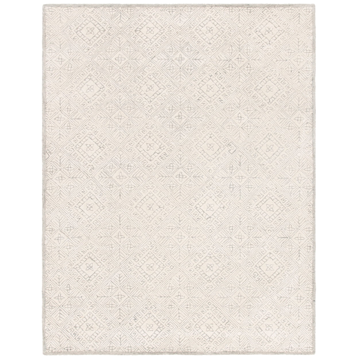 SAFAVIEH Glamour Drummond Geometric Wool Area Rug, Grey/Ivory, 8' x 10'