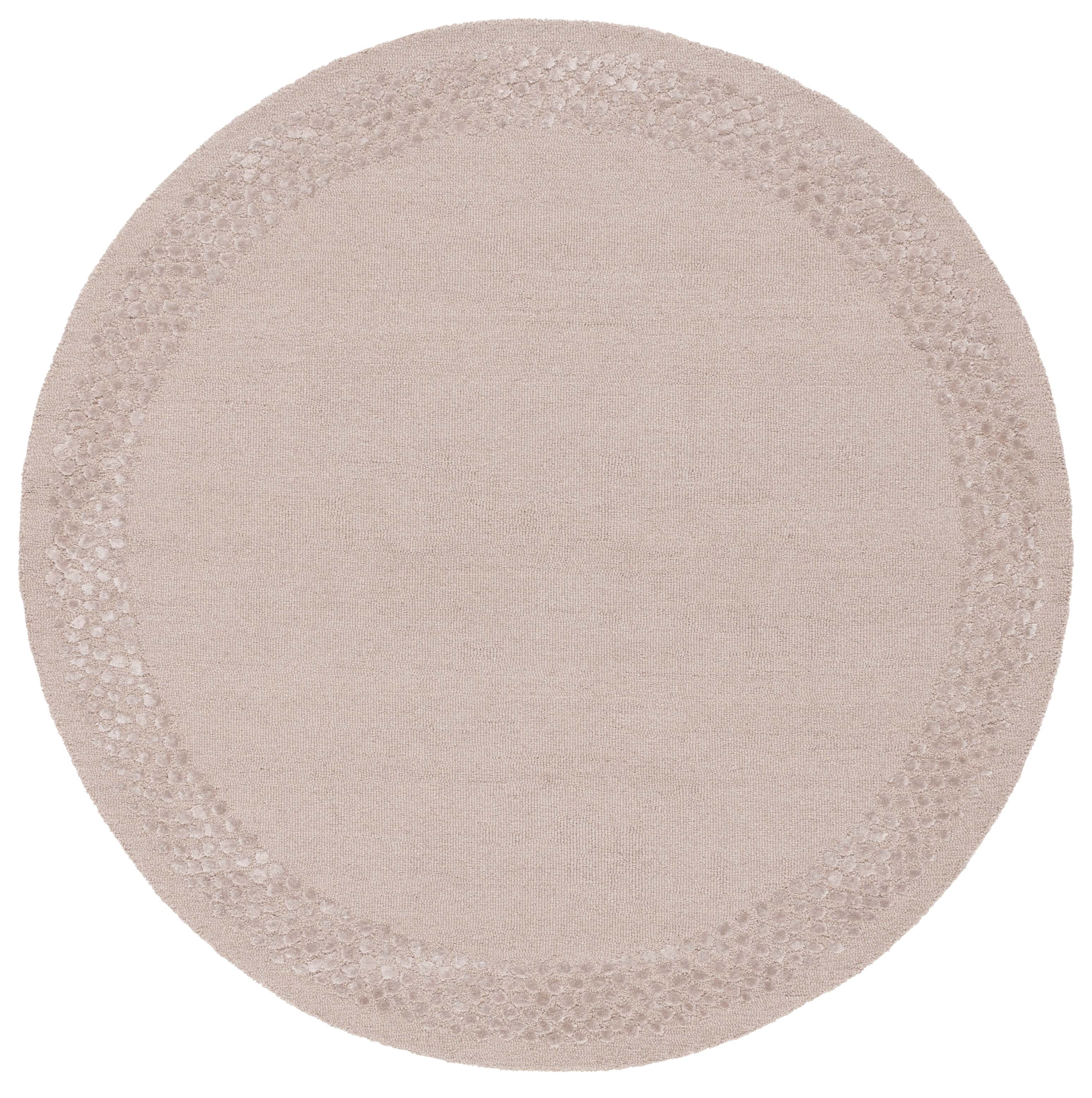 SAFAVIEH Glamour Elfrida Bordered Area Rug, Beige, 6' x 6' Round