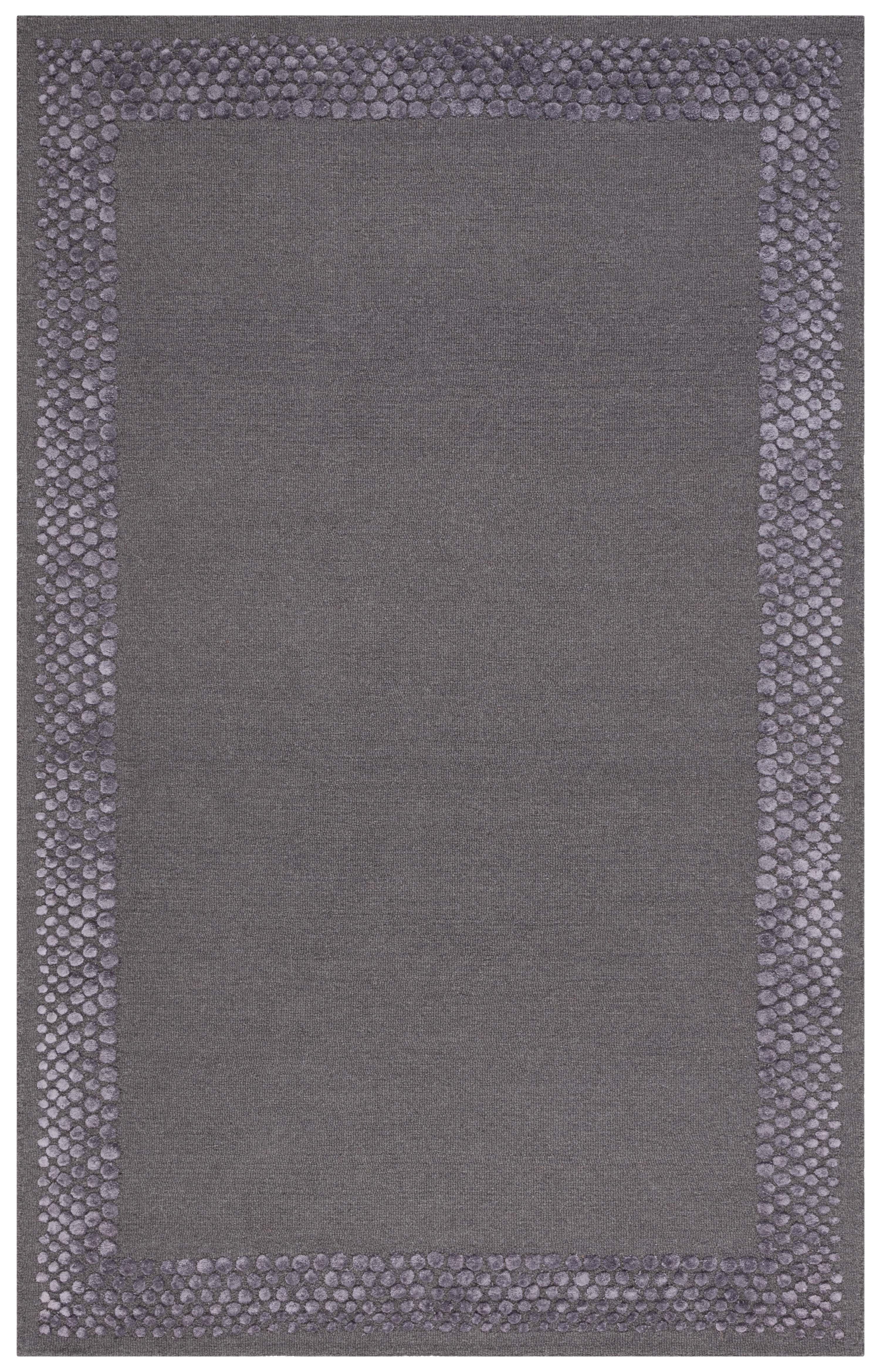 SAFAVIEH Glamour Elfrida Bordered Area Rug, Dark Grey, 5' x 8'