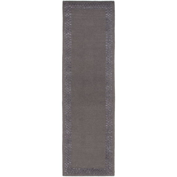 SAFAVIEH Glamour Elfrida Bordered Runner Rug, Dark Grey, 2'3" x 8'