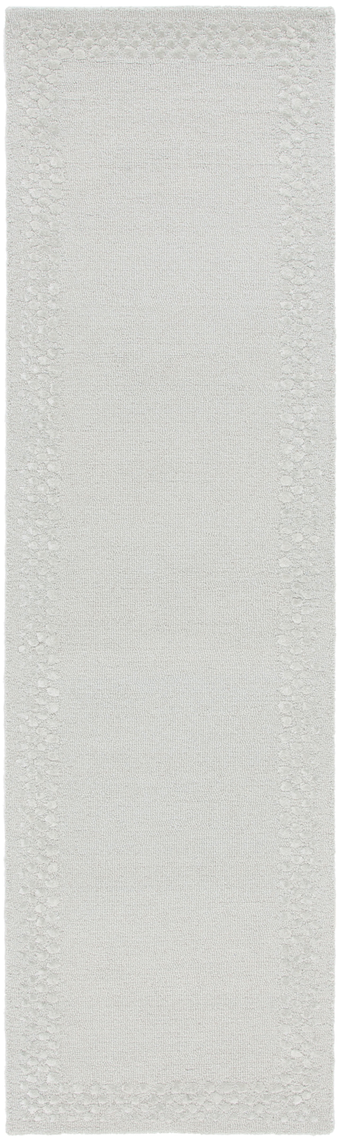 SAFAVIEH Glamour Elfrida Bordered Runner Rug, Light Grey, 2'3" x 8'