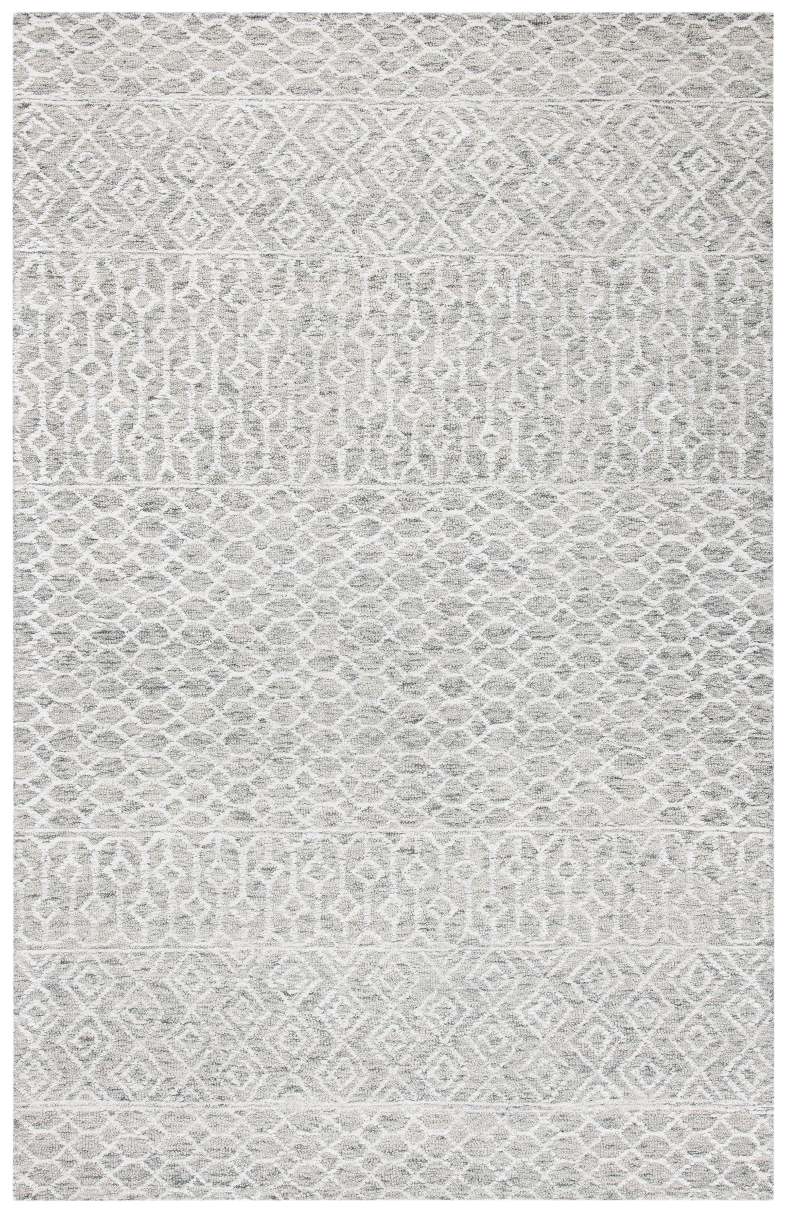 SAFAVIEH Glamour Elouise Geometric Area Rug, Green/Ivory, 4' x 6'