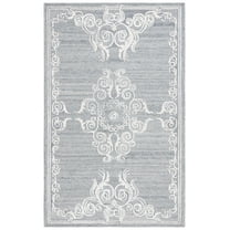 SAFAVIEH Glamour Euler Abstract Area Rug, Grey/Ivory, 8' x 10'