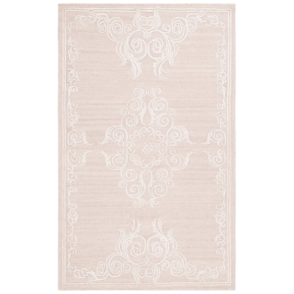 SAFAVIEH Glamour Euler Abstract Area Rug, Light Brown/Ivory, 6' x 9'