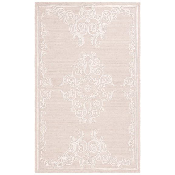 SAFAVIEH Glamour Euler Abstract Area Rug, Light Brown/Ivory, 8' x 10'