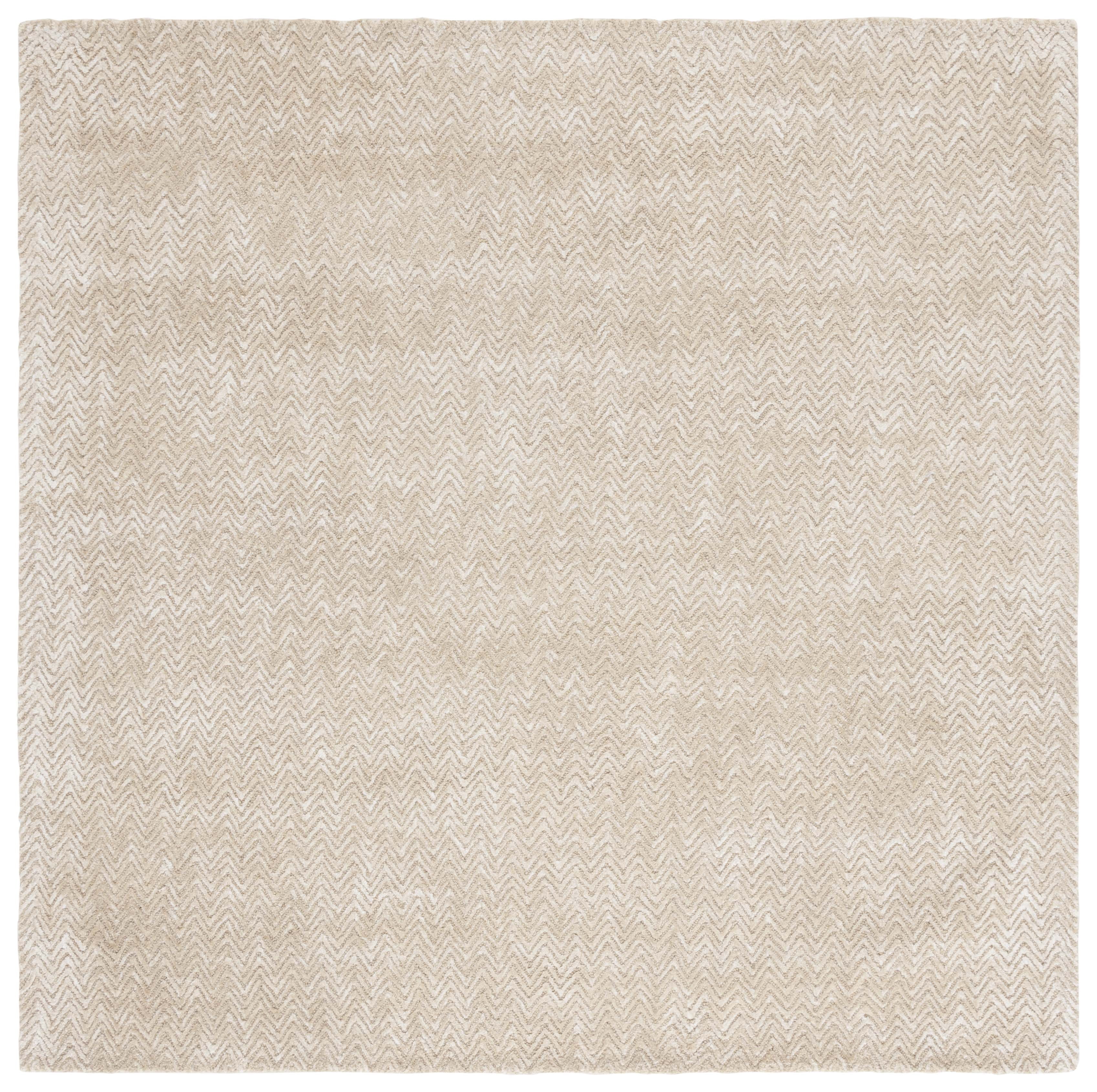 SAFAVIEH Glamour Flanagan Wavy Striped Area Rug, Gold/Ivory, 6' x 6' Square