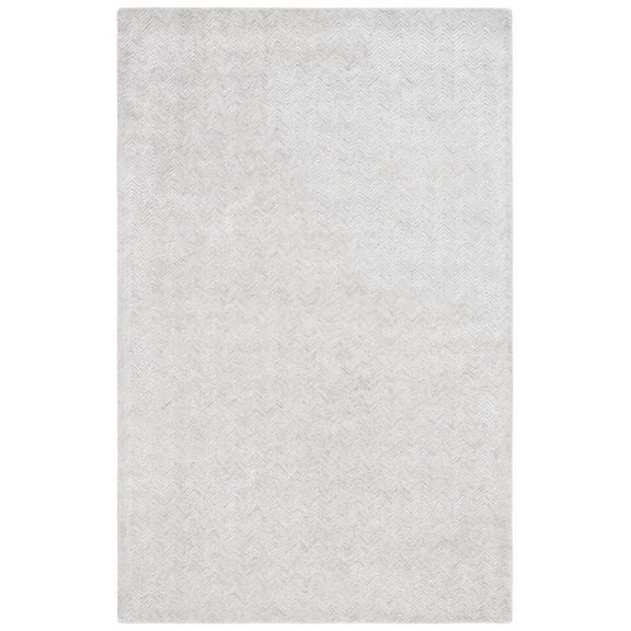 SAFAVIEH Glamour Flanagan Wavy Striped Area Rug, Gray/Ivory, 6' x 9'