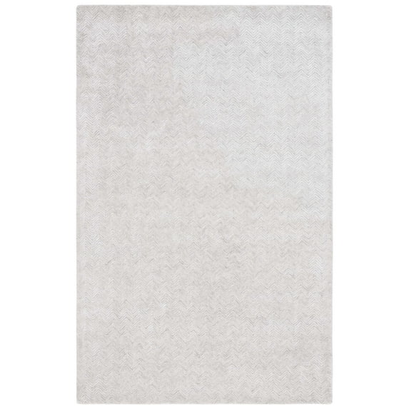 SAFAVIEH Glamour Flanagan Wavy Striped Area Rug, Gray/Ivory, 8' x 10'