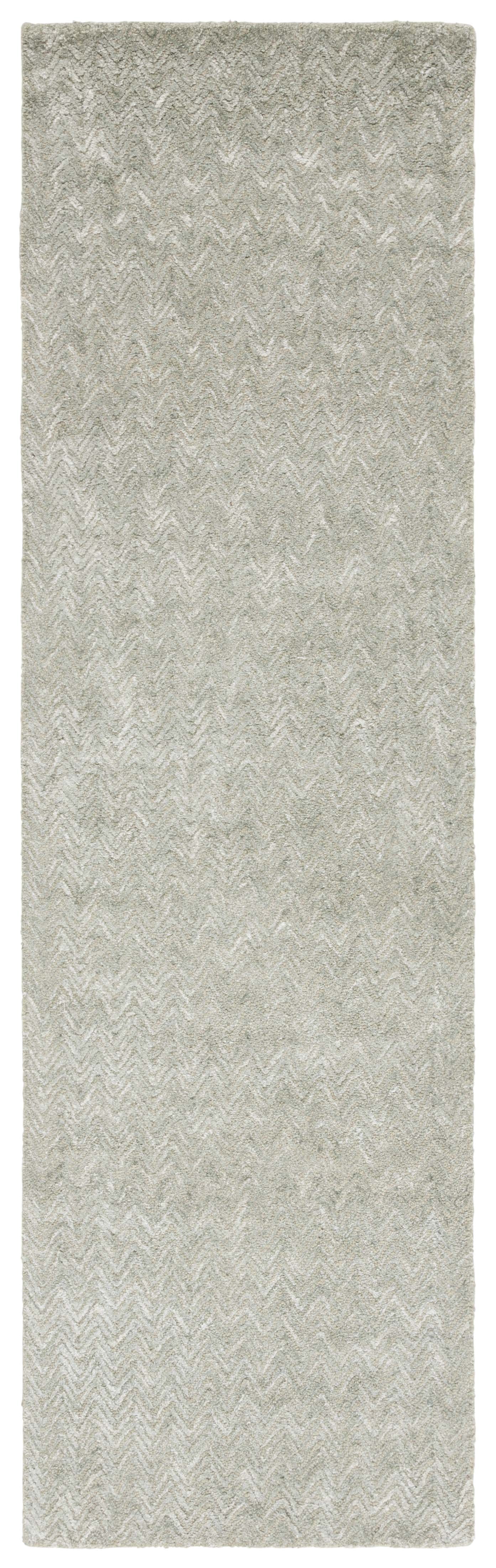 SAFAVIEH Glamour Flanagan Wavy Striped Runner Rug, Green/Ivory, 2'3" x 8'