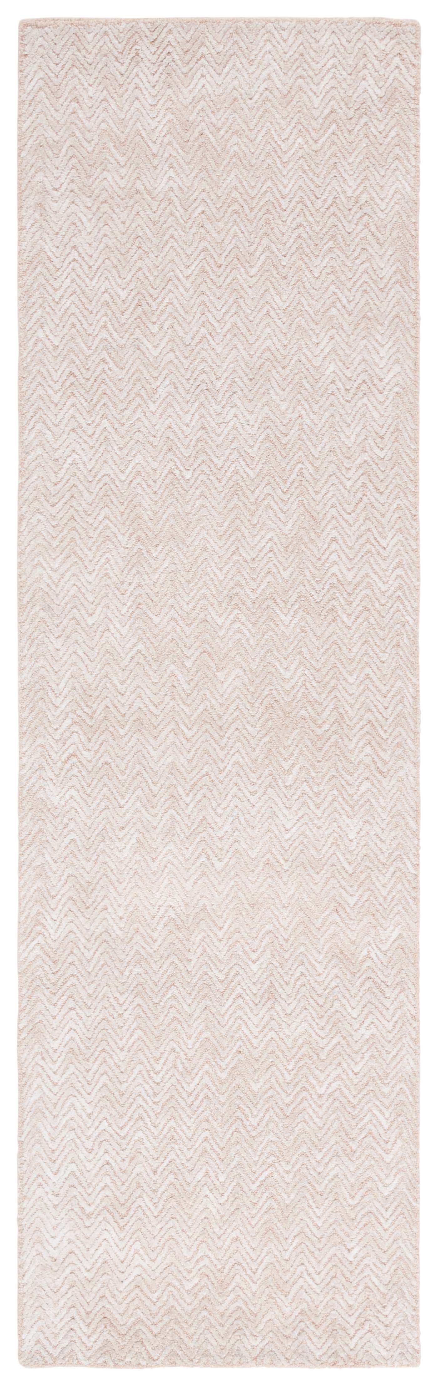 SAFAVIEH Glamour Flanagan Wavy Striped Runner Rug, Pink/Ivory, 2'3" x 8'