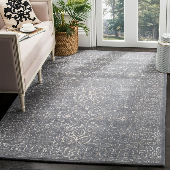 SAFAVIEH Glamour GLM516B Handmade Steel / Blue Rug
