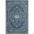 thumbnail image 1 of SAFAVIEH Glamour Gaia Floral Bordered Wool Area Rug, Blue, 4' x 6', 1 of 10