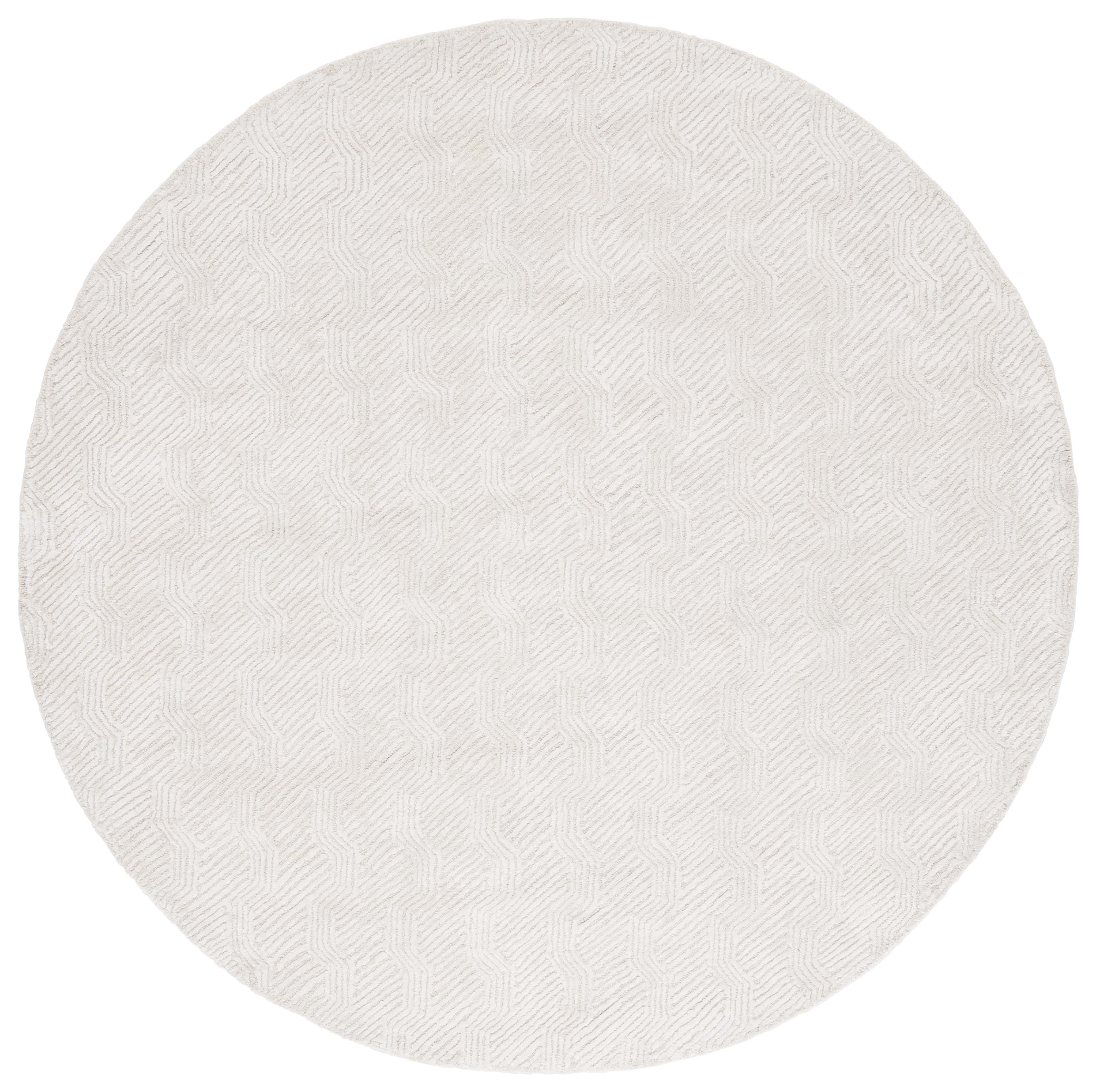 SAFAVIEH Glamour Jonette Geometric Area Rug, Ivory, 6' x 6' Round