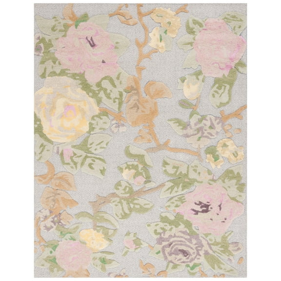 SAFAVIEH Glamour Kandace Floral Area Rug, Pink/Grey, 8' x 10'
