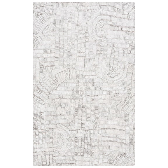 SAFAVIEH Glamour Linnette Abstract Area Rug, Brown/Ivory, 3' x 5'
