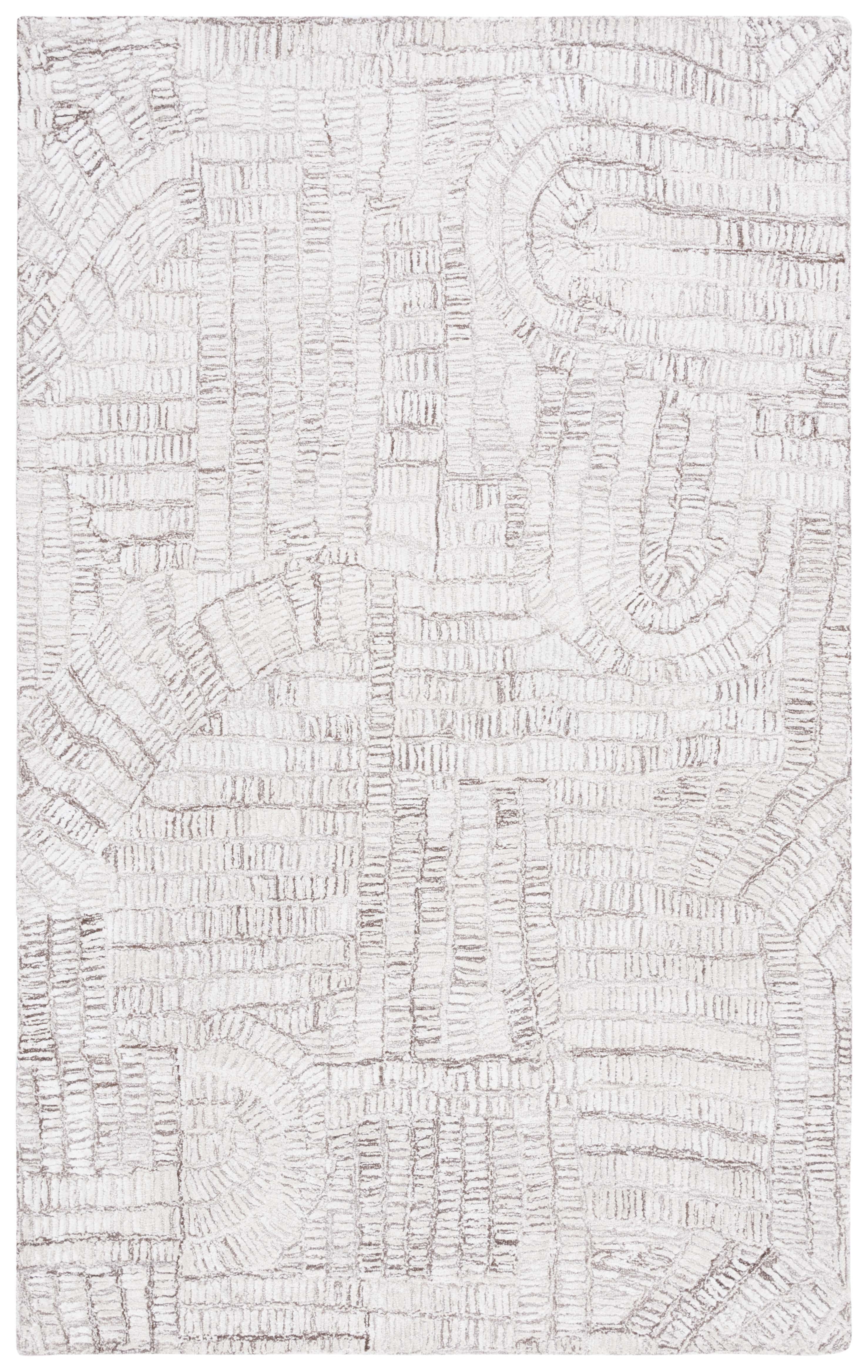 SAFAVIEH Glamour Linnette Abstract Area Rug, Brown/Ivory, 5' x 8'
