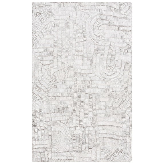 SAFAVIEH Glamour Linnette Abstract Area Rug, Brown/Ivory, 6' x 9'