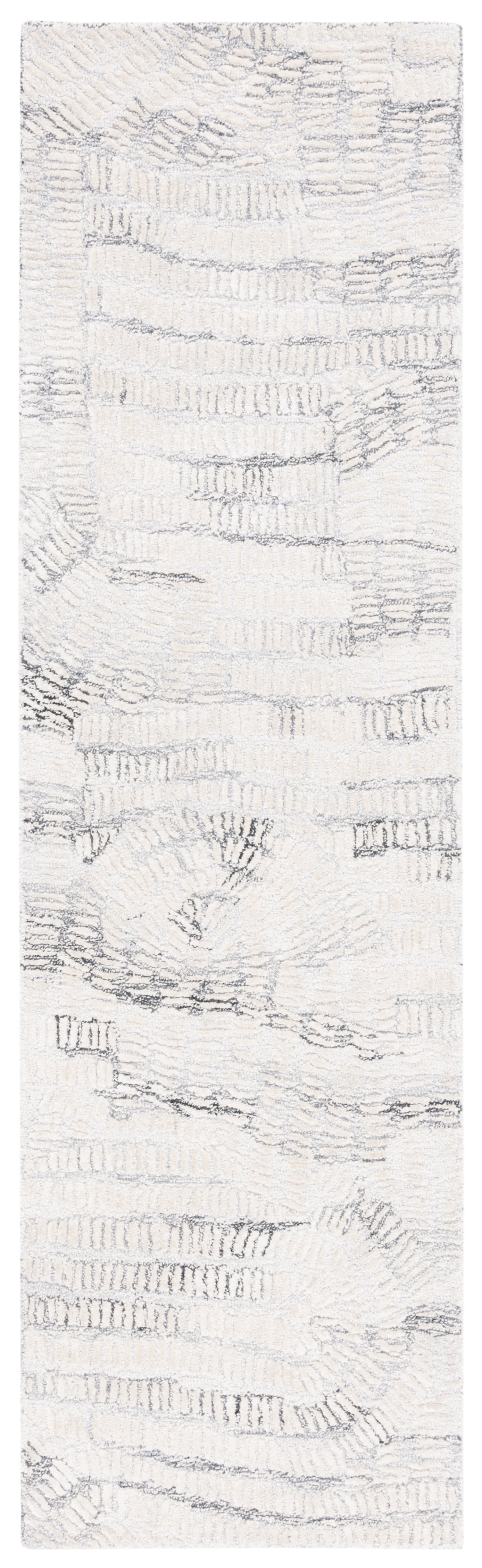 SAFAVIEH Glamour Linnette Abstract Runner Rug, Grey/Ivory, 2'3" x 8'