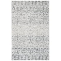 SAFAVIEH Glamour Milton Geometric Area Rug, Charcoal, 6' x 6' Square