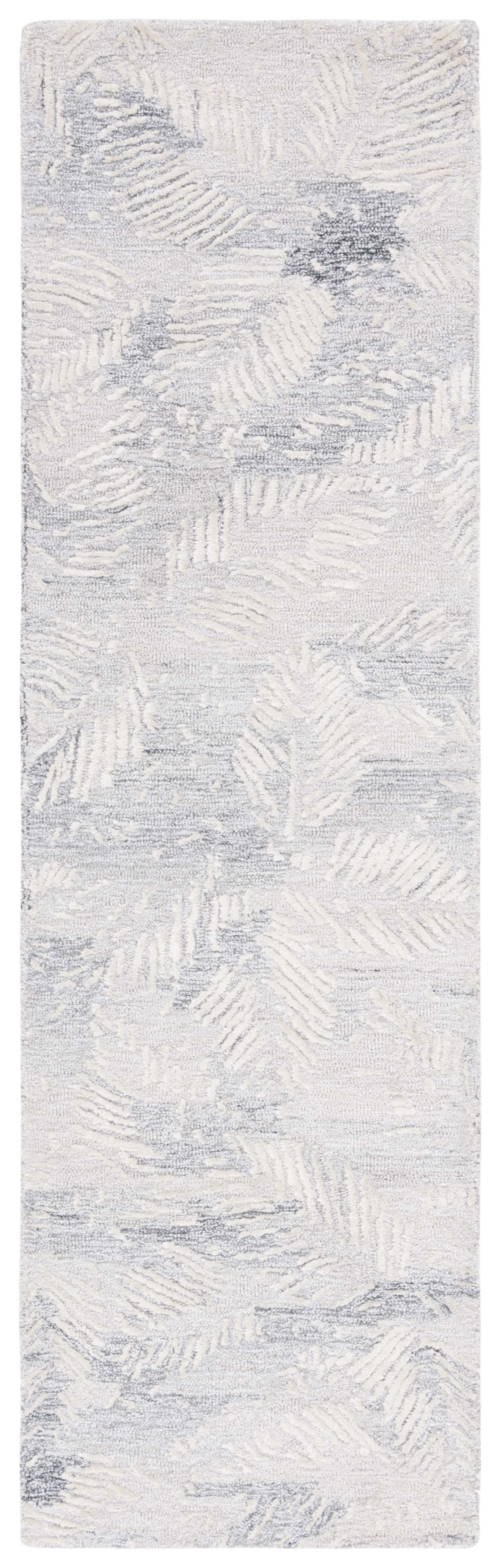 SAFAVIEH Glamour Nina Botanical Runner Rug, Grey/Ivory, 2'3" x 8'