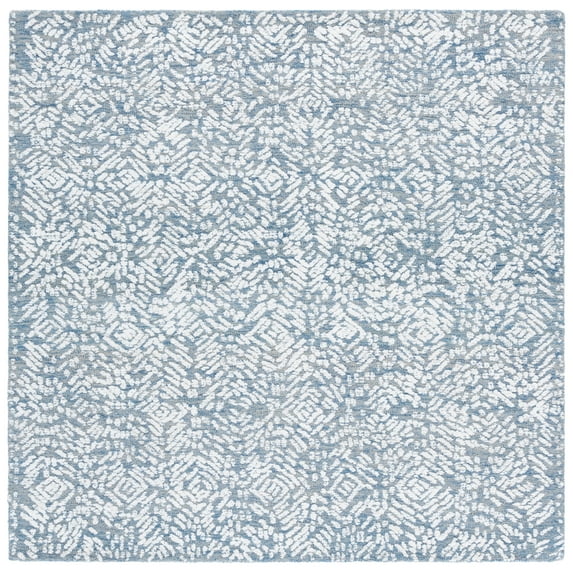 SAFAVIEH Glamour Owen Abstract Area Rug, Blue/Ivory, 6' x 6' Square