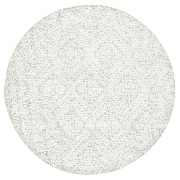 SAFAVIEH Glamour Peronal Diamond Area Rug, Beige, 6' x 6' Round