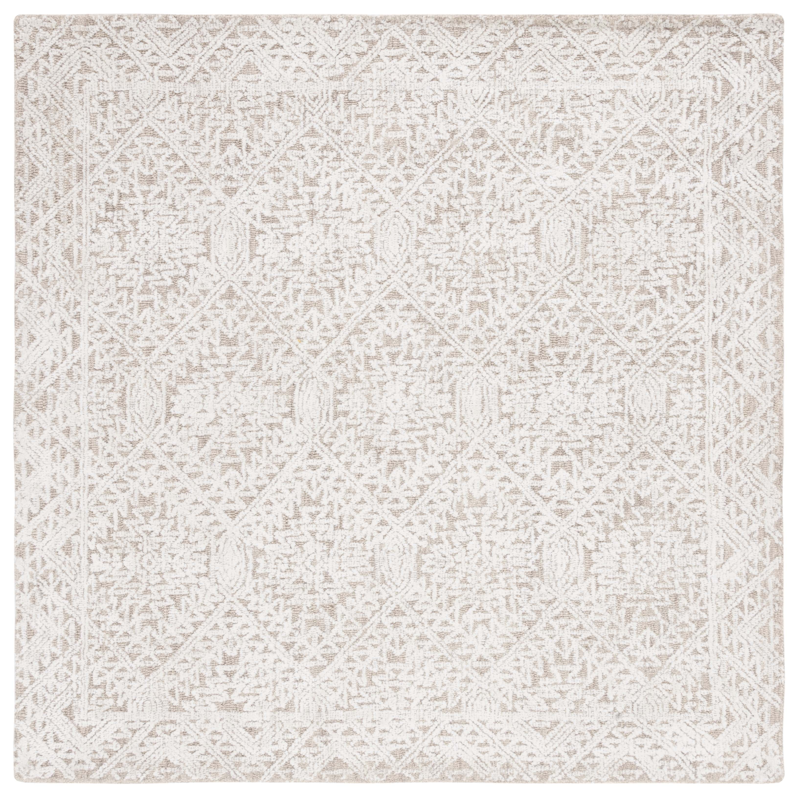 SAFAVIEH Glamour Peronal Diamond Area Rug, Beige, 6' x 6' Square